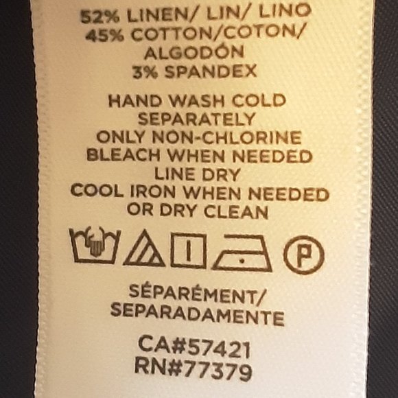 Ann Taylor "The Ankle Pant" Linen Cotton Mid-Rise Light Blue | New! Size 4 - Picture 12 of 13